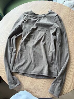 Classic Long Sleeve Crewneck Top — truffle